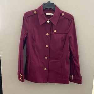 Tory Burch maroon jacket and matching blouse